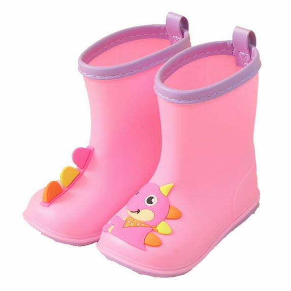 NOKIO Kids' Waterproof Rain Boots, Waterproof Rubber Shoes For Kids, Children's Rain Shoes Boys And Girls Water Shoes Baby Rain Boots Water Boots Dinosaur Cartoon Print