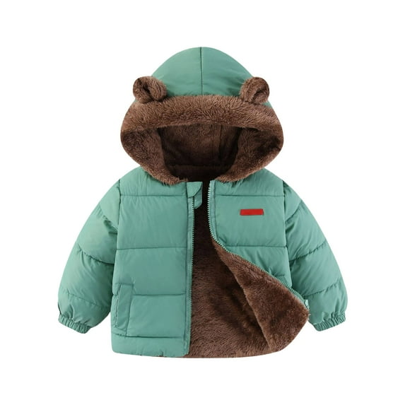 NOKIO Kids' Winter Coat With Hood And Fur Trim Children'S Windproof Padded Cotton Jacket Winter Coat For Baby Boys Girls Jacket Toddler Clothes Winter Coats For Toddler Kids Baby Boys Girls