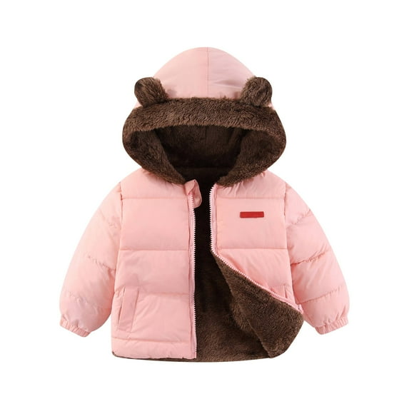 NOKIO Kids' Winter Coat With Hood And Fur Trim Children'S Windproof Padded Cotton Jacket Winter Coat For Baby Boys Girls Jacket Toddler Clothes Winter Coats For Toddler Kids Baby Boys Girls