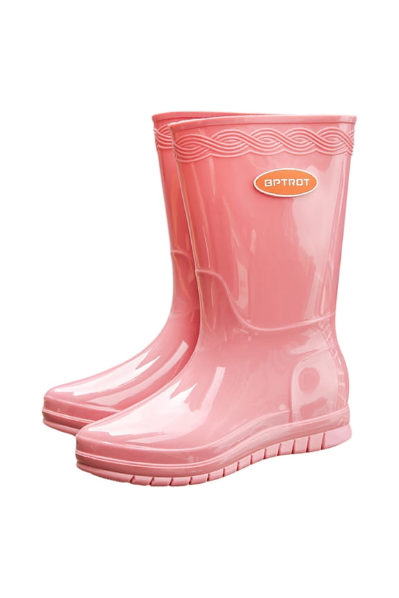 Knee High Rain Shoes for Women with Comfort Insole Wate𝗋proof Wide Width Rain B𝗈𝗈𝑡𝑠 Lightweight Non-S𝗅ip Outdoor Shoes for L𝖺wn Care and Daily Chores Wear