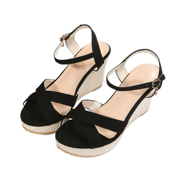 NOKIO Ladies Bathroom&nbsp;Shoes Casual Side Hollow Belt Buckle Flat Bottom Roman Shoes Women's Summer Shoes Fashion Sandals