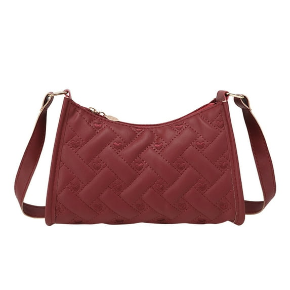 NOKIO Ladies One-Shoulder Purse Women Shoulder Bag Love Embroidered Underarm Bag Spring And Summer New Pattern Personalized Convenient Change Mobile Phone Bag