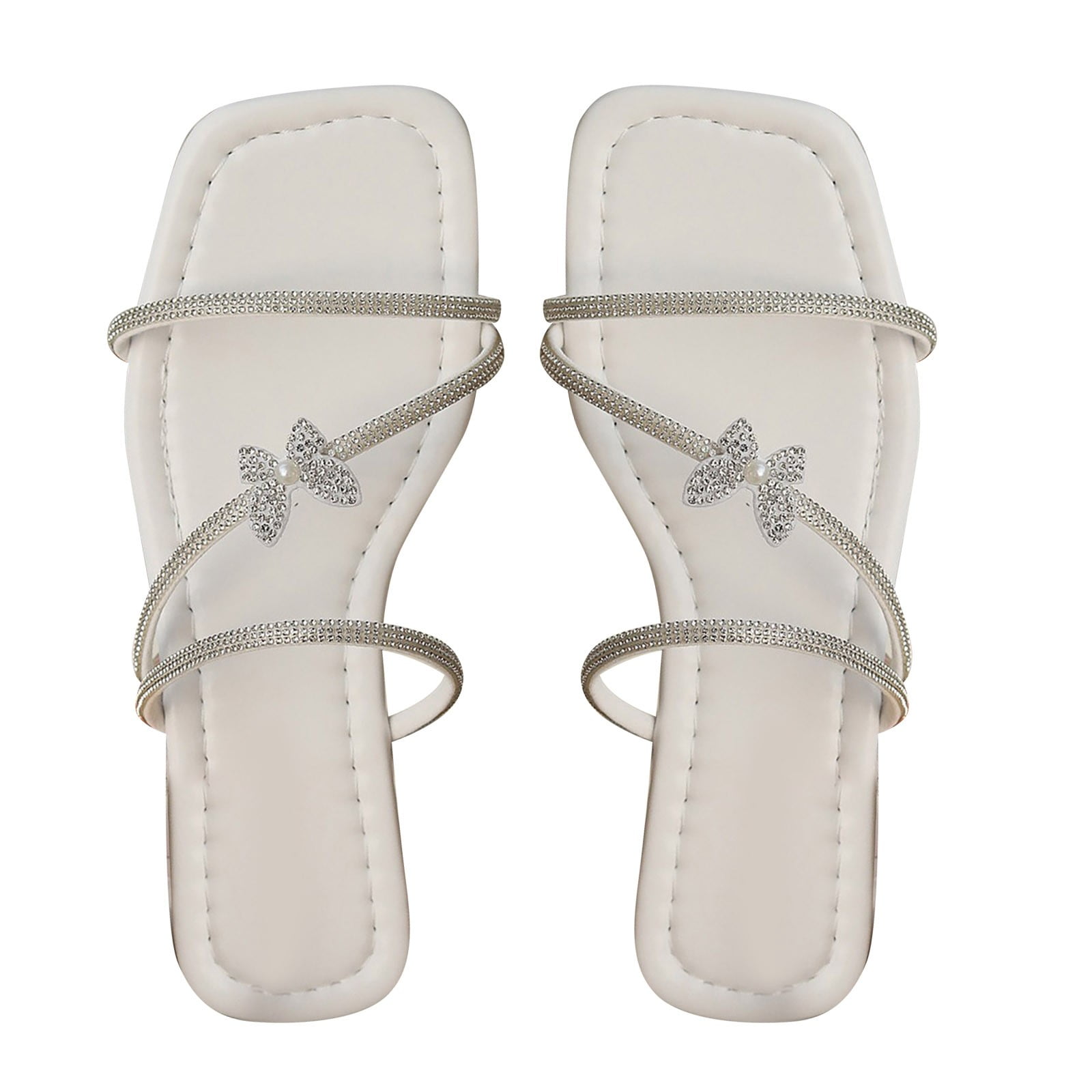 Diamond Lemonade Crystal Sandals Diamond Rhinestone Bow Sandals Lemonade Shoes Rhinestone Diamond Bow Clear  High Heel Sandals