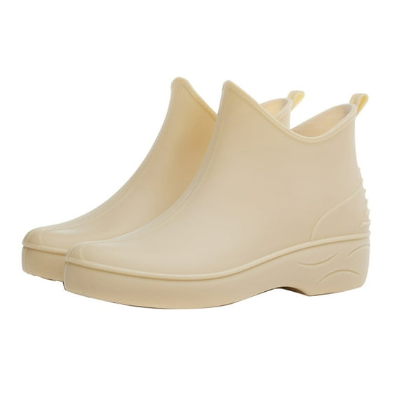 NOKIO Ladies' Trendy Waterproof Ankle Rain Boots Ladies' Short Rubber Rain Shoes Women's Rain Slip Casual Shoes Short Ankle Boots Outdoor Fashion Women's Casual Shoes Women'S Low-Top Rain Boots