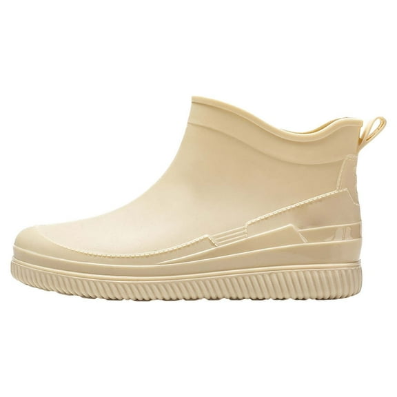 NOKIO Ladies' Waterproof Ankle Rubber Boots Women's Rain Slip Casual Shoes Short Ankle Boots Outdoor Fashion Women's Casual Shoes Women'S Pull-On Rain Boots Ladies' Trendy Waterproof Ankle Rain Boots