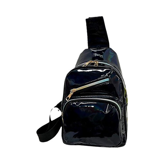 NOKIO Leather Crossbody Bag, Casual Crossbody Bag, Ladies One Strap Shoulder Bag Stylish Bag Women's Textured Bright PU Multi Functional Color Casual Shoulder Crossbody Bag