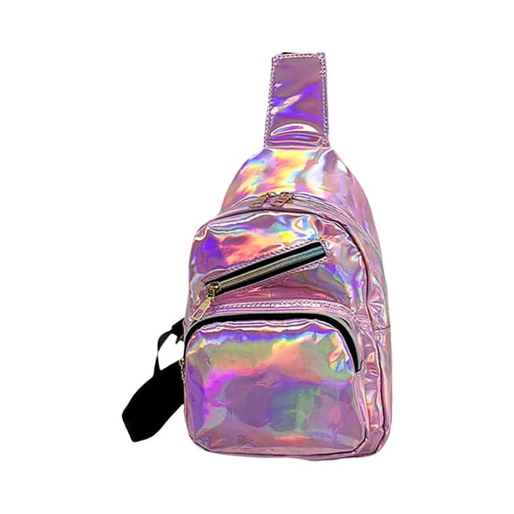 NOKIO Leather Crossbody Bag, Casual Crossbody Bag, Ladies One Strap Shoulder Bag Stylish Bag Women's Textured Bright PU Multi Functional Color Casual Shoulder Crossbody Bag