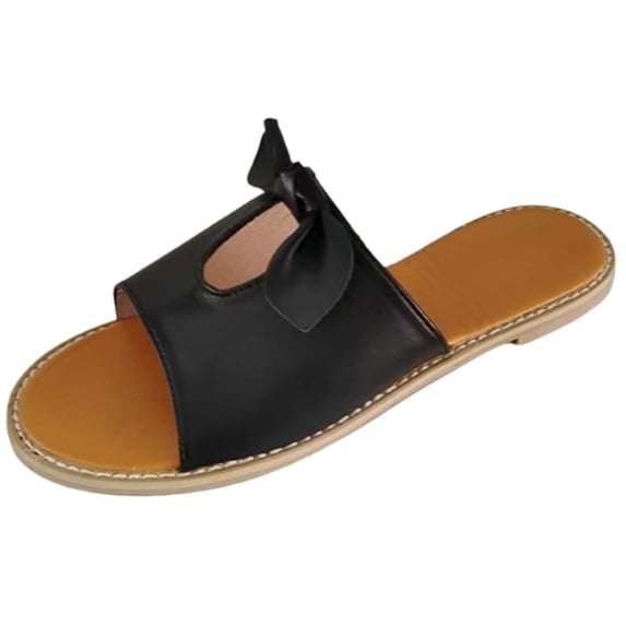 NOKIO Light Weight Slippers for Women's Beach Sandals Hollow Casual Slippers Flat Shoes Retro Fashion Flat Sandals