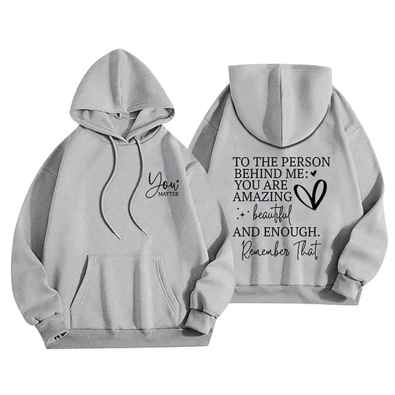 NOKIO Little Girls' Graphic Pullover Sweatshirt To The Person Behind The Pattern Border Children's Hoodie Everything Autumn And Spring Leisure Loose Kids' Oversized Pullover