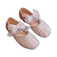 thumbnail image 1 of NOKIO Little Girls' Mary Jane Sandals With Glitter Girls' Sparkly Princess Sandals Girls Dress Shoes Cute Bow Mary Jane Shoes Ballerina With Satin Ankle Tie For Wedding Birthday Party, 1 of 5