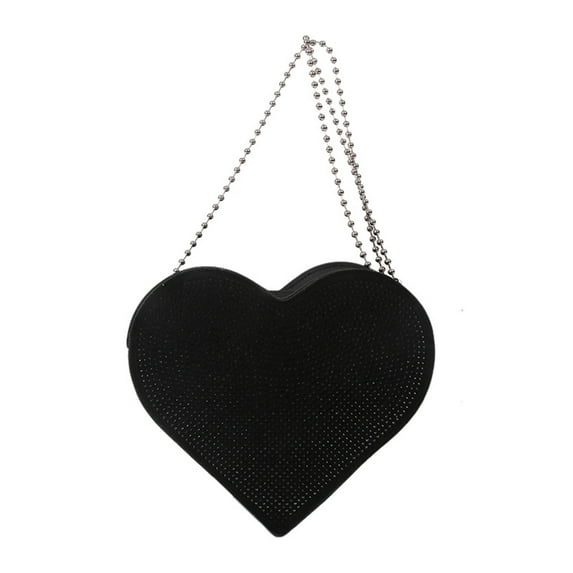 NOKIO Luxury Shoulder Bags For Ladies, Women'S Single Shoulder Woven Bag Ladies Bag Fashion Personality Handbag Chain Rhinestone Heart Shoulder Bag Messenger Bag