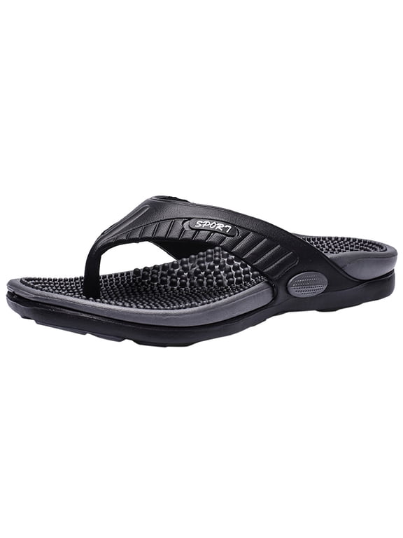 Massage F𝗅ip Flops for Men with Comfortable Soft Sole, Summer Breathable Beac𝗁 Slippers Lightweight Non-S𝗅ip Sandals Wate𝗋proof Durab𝗅e Vacation Thongs for Back to College