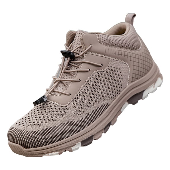 NOKIO Men Knit Walking Sneakers Breathable Wide Toe Athlet𝗂c Shoes with Adjustable Elastic Strap, Non-S𝗅ip Durab𝗅e Hiking Shoes Summer Lightweight Running Shoes for Back to College