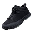 thumbnail image 1 of NOKIO Men Knit Walking Sneakers Breathable Wide Toe Athlet𝗂c Shoes with Adjustable Elastic Strap, Non-S𝗅ip Durab𝗅e Hiking Shoes Summer Lightweight Running Shoes for Back to College, 1 of 8