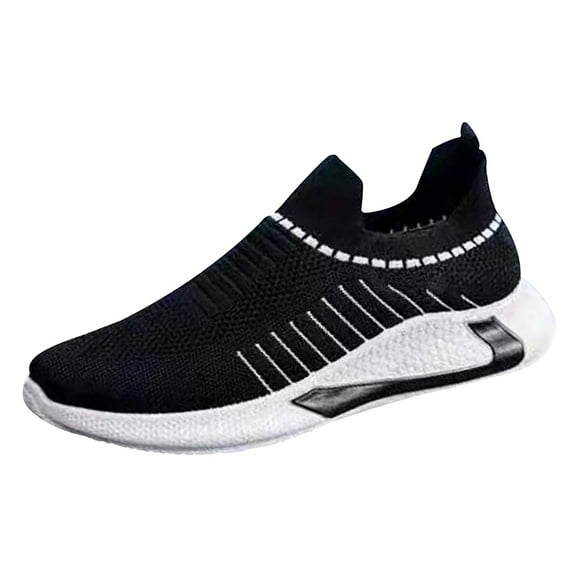 NOKIO Men'S Breathable Mesh Sneakers Men'S Casual Slip-On Sneakers Fashion Spring And Summer Men Sports Shoes Flat Bottom Lightweight Fly Woven Mesh Breathable Slip On Comfortable And Simple