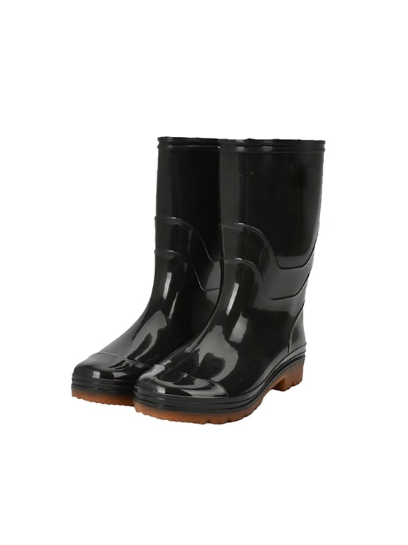 Men'S Casual Outdoor Waterproof Rubber Rain Boots Men's Mid Calf Industrial And Mining Rain Shoes Thickened Oxen Sole Water Shoes Gold Elephant Labor Insurance Wear Oxen Sole Construction Shoes