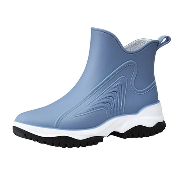 NOKIO Men'S Casual Outdoor Waterproof Short Rubber Booties Short Shaft Rubber Booties For Men Women's Drawstring Elastic Mouth Rain Shoes Rubber Shoes Midsole Slip Oil Chef Shoes