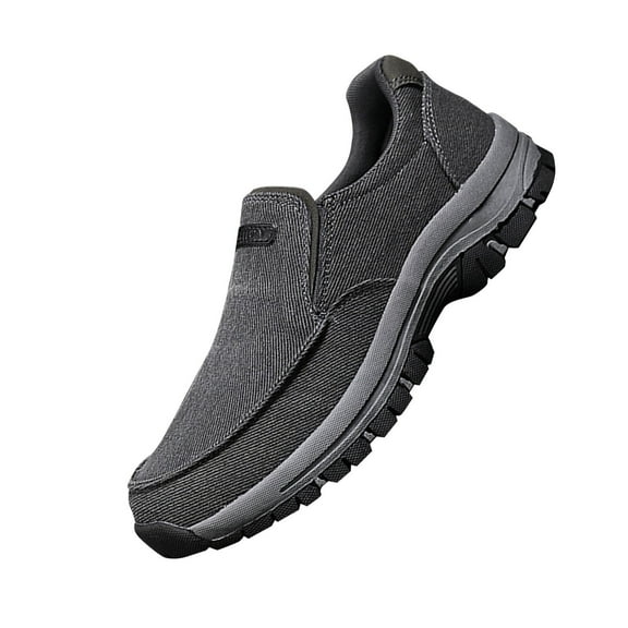 NOKIO Men'S Casual Slip-On Sneakers Fashion Spring And Summer Men Sports Shoes Flat Bottom Lightweight Mesh Breathable Slip On Comfortable Solid Color Simple Features: