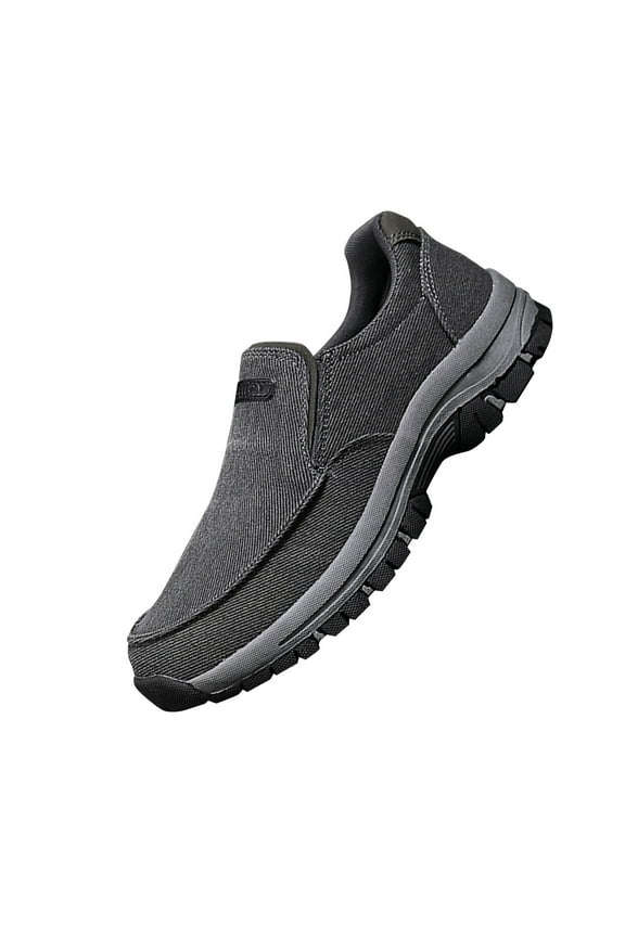 Men'S Casual Slip-On Sneakers Fashion Spring And Summer Men Sports Shoes Flat Bottom Lightweight Mesh Breathable Slip On Comfortable Solid Color Simple Features: