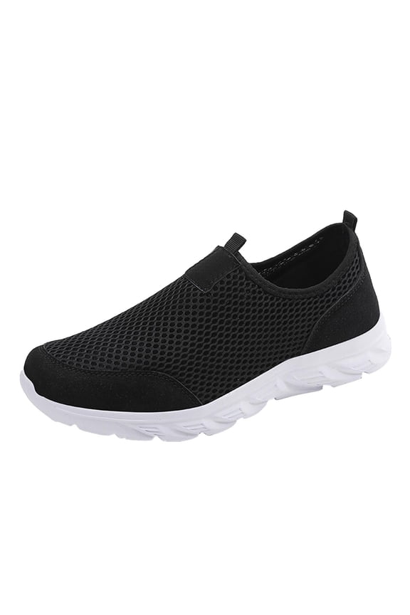 Men'S Comfortable Driving Shoes Fashion Spring And Summer Men Sports Shoes Flat Bottom Lightweight Mesh Breathable Slip On Comfortable Solid Color Simple Features: