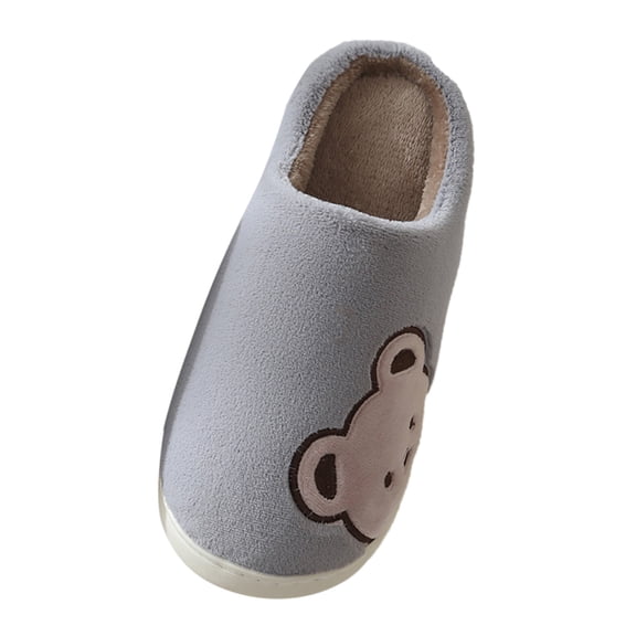 NOKIO Men'S Durable House Shoes Men'S Machine Washable House Slippers Men'S Classic Indoor Slippers Bear Slippers For Men Winter Warm Suede House Slippers Novelty Christmas Men'S Slippers