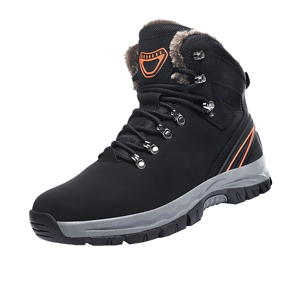 NOKIO Men'S Fleece-Lined Snowfield High-Top Boots Men'S Snow Exploration Boots Couple Women Men Hiking Boot Shoes Cotton Short Shoes Snow Boots Men'S Warm Winter Boots