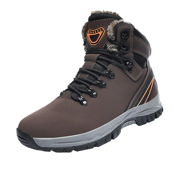 NOKIO Men'S Fleece-Lined Snowfield High-Top Boots Men'S Snow Exploration Boots Couple Women Men Hiking Boot Shoes Cotton Short Shoes Snow Boots Men'S Warm Winter Boots