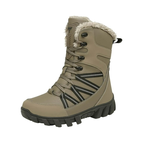 NOKIO Men'S Frost-Resistant High-Top Boots Men'S Snow Boots Men'S Padded Thickening Non Slip Winter Warm Men'S Boots Outdoor Northeast High Top Cotton Shoes Men'S Insulated Outdoor Boots