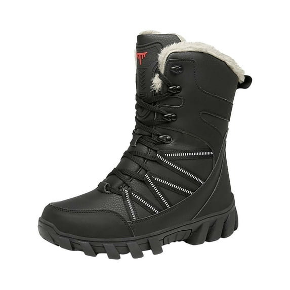 NOKIO Men'S Frost-Resistant High-Top Boots Men'S Snow Boots Men'S Padded Thickening Non Slip Winter Warm Men'S Boots Outdoor Northeast High Top Cotton Shoes Men'S Insulated Outdoor Boots