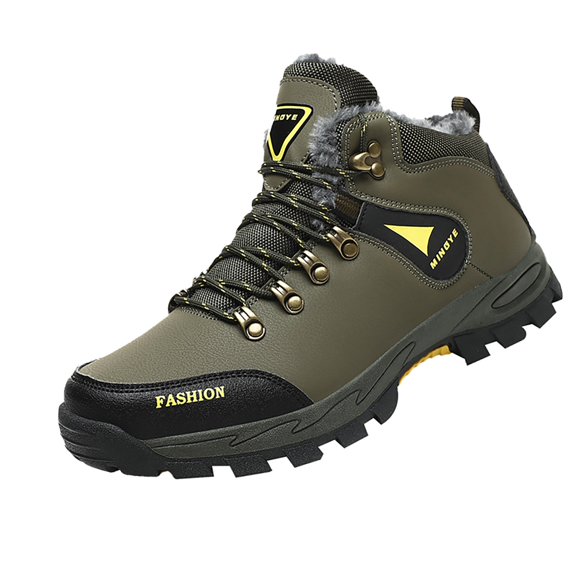 NOKIO Men'S Fur-Lined Snow Boots Men'S Thermal Winter Snow Boots Men'S Ice-Cold High-Top Boots Couple Women Men Hiking Boot Shoes Cotton Short Shoes Snow Boots Men'S Warm Snow Boots