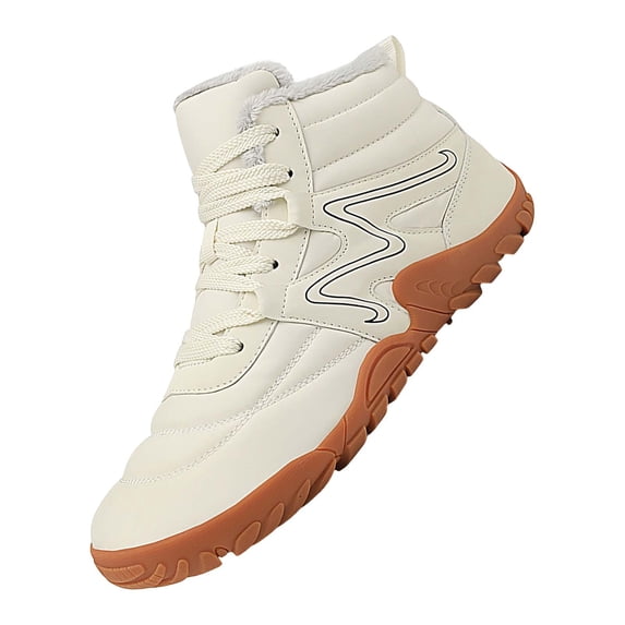 NOKIO Men'S High-Top Thermal Snow Boots Couple Snow Boots Men'S High Top Snow Boots Fashion Casual Trainers Breathable Flat Casual Shoes Winter Padded Warm Women'S Boots Men'S Snow Trekking Shoes