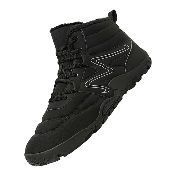 NOKIO Men'S High-Top Thermal Snow Boots Couple Snow Boots Men'S High Top Snow Boots Fashion Casual Trainers Breathable Flat Casual Shoes Winter Padded Warm Women'S Boots Men'S Snow Trekking Shoes