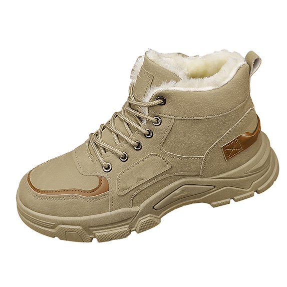 NOKIO Men'S Insulated Warm High-Top Cotton Shoes Men'S Enduring Winter Cold Boots Couple Women Men Hiking Boot Shoes Cotton Short Shoes Snow Boots Men'S Anti-Snow Winter Shoes