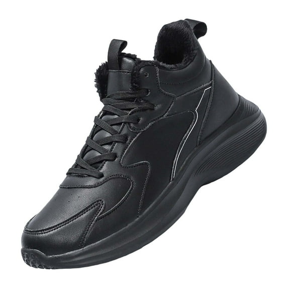 NOKIO Men'S Insulated Warm Snow Boots Men'S Fur-Lined Snow Boots Men'S Fleece-Lined Snowfield High-Top Boots Warm And Snow Boots Fashion In Cold Men'S Waterproof Winter Shoes