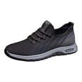 thumbnail image 1 of NOKIO Men'S Lightweight Mesh Trail Walking Shoes Fashion Spring And Summer Men Sports Shoes Flat Bottom Lightweight Mesh Breathable Slip On Comfortable Solid Color Simple Features:, 1 of 1