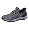 thumbnail image 1 of NOKIO Men'S Lightweight Mesh Trail Walking Shoes Fashion Spring And Summer Men Sports Shoes Flat Bottom Lightweight Mesh Breathable Slip On Comfortable Solid Color Simple Features:, 1 of 1