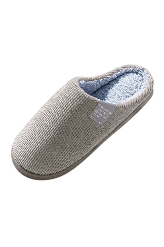 Men'S Padded Indoor Slippers Men'S Closed-Toe House Shoes Mens For Men House Warm Slip Soft Plush Flop Slippers Flip On Shoes Slippers Men's Slipper Warm Winter Cabin Men'S Slippers