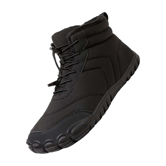 NOKIO Men'S Padded Winter Walking Boots Plush Warm Cotton Shoes Wear And Anti Slip Snow Boots Five Finger Cotton Shoes Outdoor Sports Shoes Men's And Women's Hiking Shoes Men'S Lined Winter Boots
