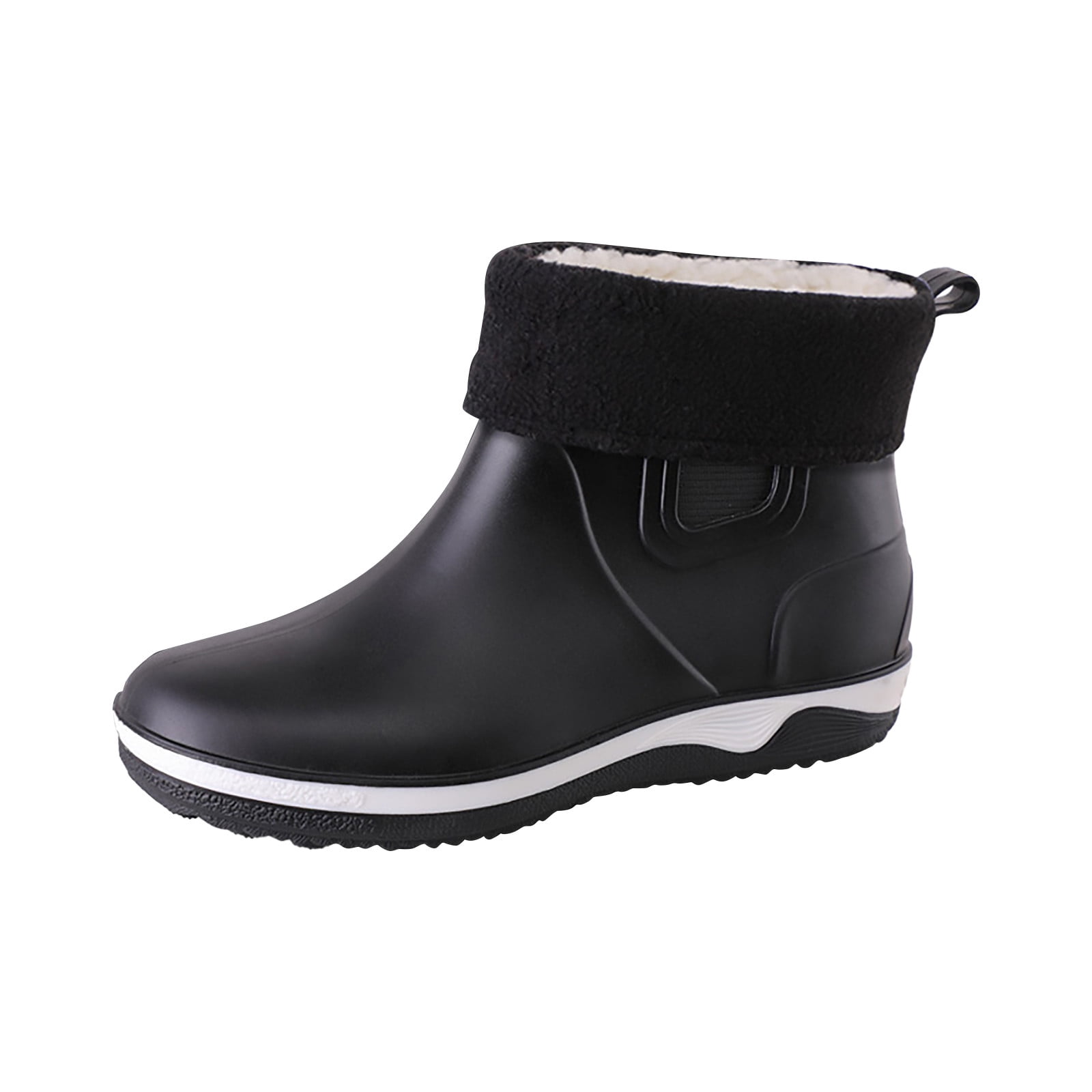 Gill Waterproof Black Rain & Snow Boots with Cream Ankle Band Gill Offshore Boots - Sound Boatworks main image 4