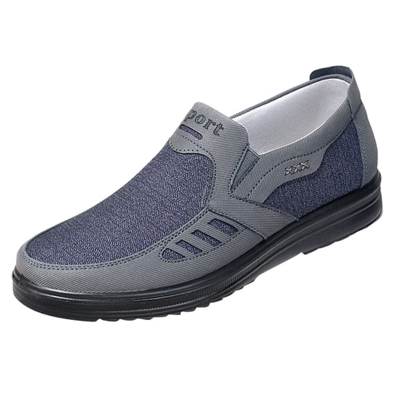 NOKIO Men'S Slip-On Casual Sneakers Men'S Slip-On Hiking Shoes Fashion All Season Men Casual Shoes Flat Non Slip On Simple Design Solid Color Comfortable Slip On