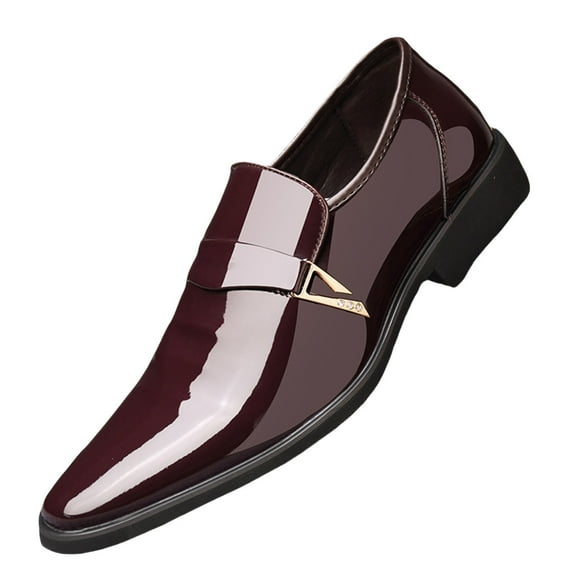 NOKIO Men'S Slip-On Dress Shoes Men'S Slip-On Oxfords Men'S Casual Slip-On Sneakers Men'S Slip-On Dress Shoes Classic Formal Modern Business Casual Comfortable Dress Shoes Men's Leather Shoes