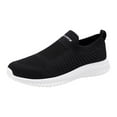 thumbnail image 1 of NOKIO Men'S Slip-On Hiking Shoes Fashion Spring And Summer Men Sports Shoes Flat Bottom Lightweight Mesh Breathable Slip On Comfortable Solid Color Simple Features:, 1 of 1