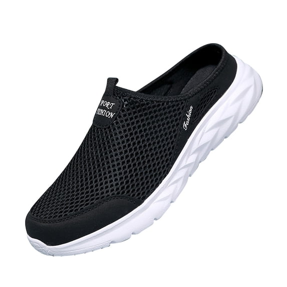 NOKIO Men'S Slip-On Loafers Fashion Spring And Summer Men Sports Shoes Flat Bottom Lightweight Mesh Breathable Slip On Comfortable Solid Color Simple Features: