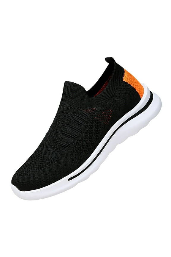 Men'S Slip-On Walking Shoes Breathable Slip-On Shoes For Men Fashion Spring And Summer Men Sports Shoes Flat Bottom Lightweight Fly Woven Mesh Breathable Slip On Comfortable And Simple
