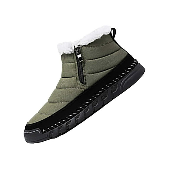 NOKIO Men'S Snow Boots Men'S High Top Snow Boots Fashion Casual Trainers Breathable Flat Casual Shoes Winter Padded Warm Men'S Boots Men'S Anti-Snow Winter Shoes