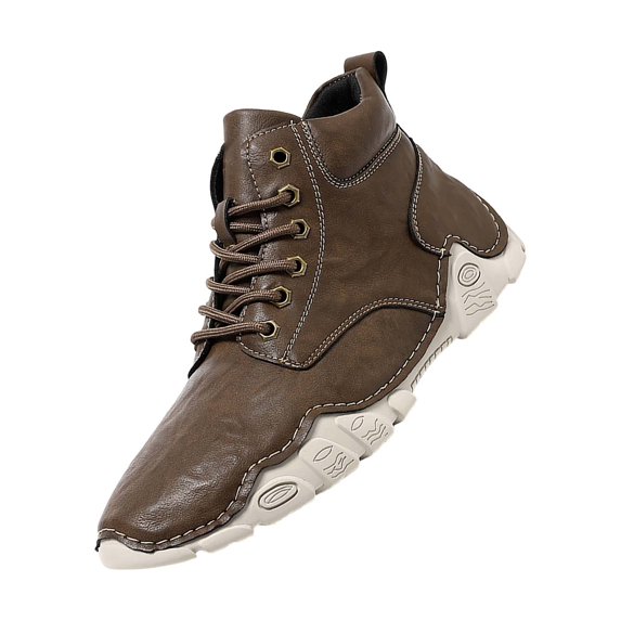 NOKIO Men'S Snow Boots Men'S High Top Snow Boots Fashion Casual Trainers Breathable Flat Casual Shoes Winter Padded Warm Men'S Boots Men'S Thermal Casual Shoes