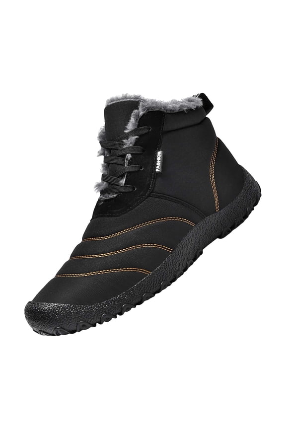 Men'S Snow Exploration Boots Men's Snow Boots Fashion Casual Sneakers Breathable Flat Bottom Casual Shoes Winter Padded Warm Men's Boots Men'S Thermal Snow Boots