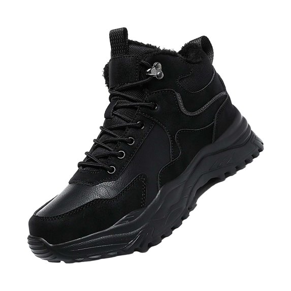 NOKIO Men'S Snow Hike High-Top Boots Men'S Snowshoeing Fleece-Lined Boots Men'S Snow Walking Anti-Skid Shoes Couple Women Men Hiking Boot Shoes Cotton Short Shoes Snow Boots Men'S Snow Country Boots