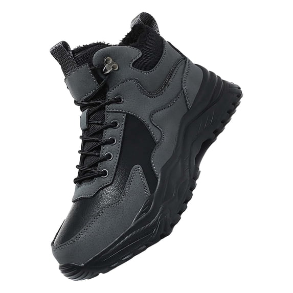 NOKIO Men'S Snow Venture Anti-Skid Boots Men'S Snow Boots Men'S High Top Snow Boots Fashion Casual Trainers Breathable Flat Casual Shoes Winter Padded Warm Men'S Boots Men'S Leisure Snow Ground Shoes