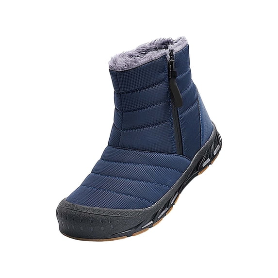 NOKIO Men'S Snowshoeing Fleece-Lined Boots Men'S Snow Walking Anti-Skid Shoes Men'S Fleece-Lined Snowfield High-Top Boots Warm And Snow Boots Fashion In Cold Men'S Cold-Resistant Snow Boots